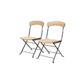 Modern Foldable Wooden Chairs with Metal Frame